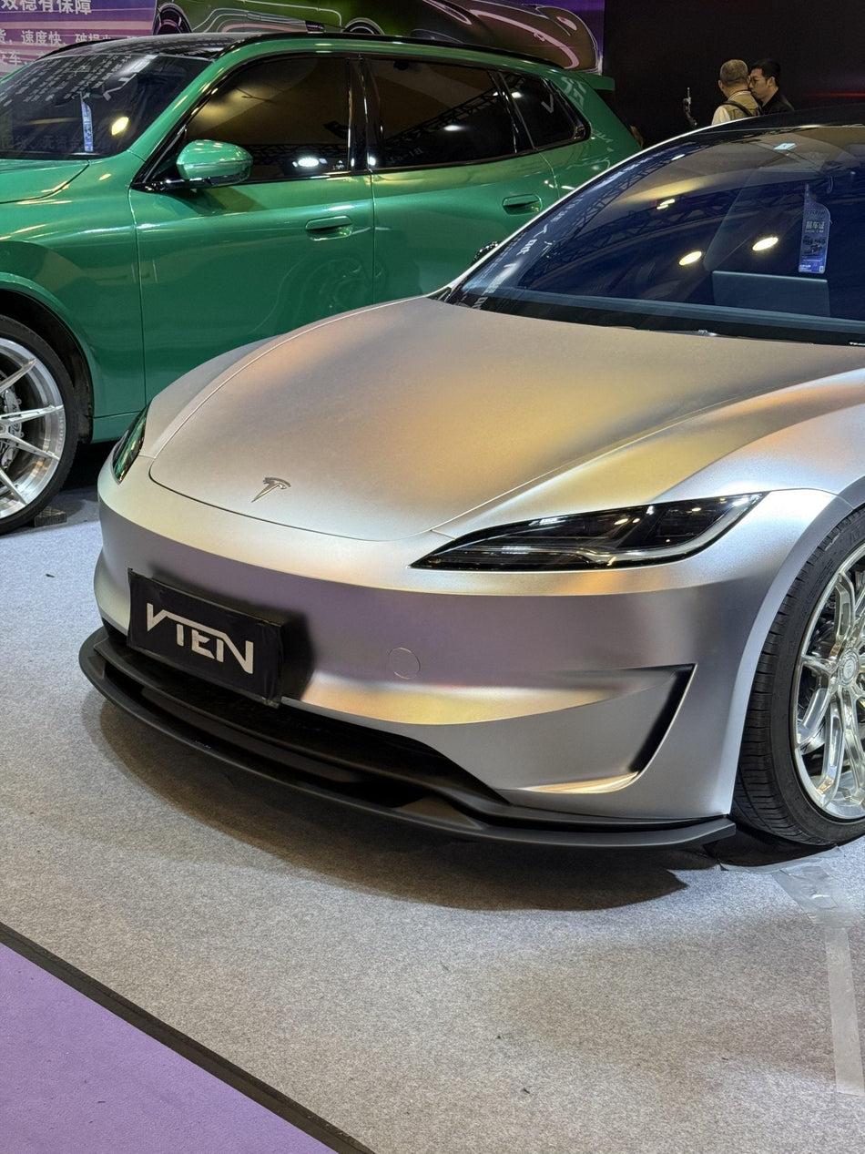VTEN - TESLA MODEL 3P HIGHLAND PERFORMANCE 2023+ PP GLOSS BLACK FRONT LIP - Aero Carbon UK