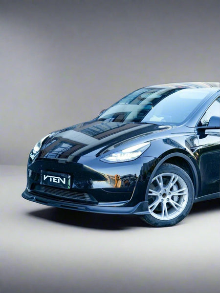 VTEN - TESLA MODEL Y 2020-2024 PP GLOSS BLACK FRONT LIP - Aero Carbon UK