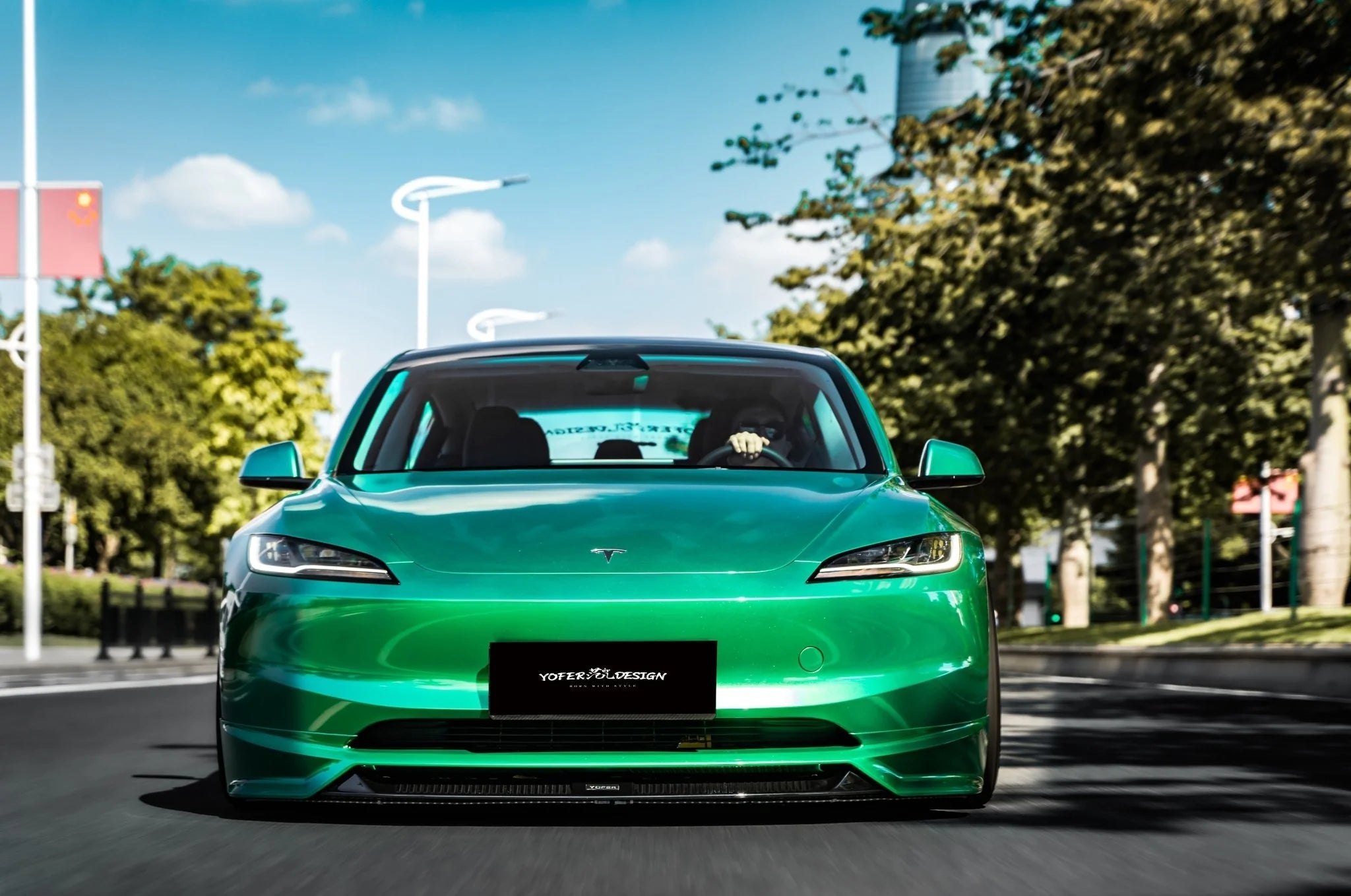 YOFER - TESLA MODEL 3 HIGHLAND 2024+ PP FRONT LIP - Aero Carbon UK