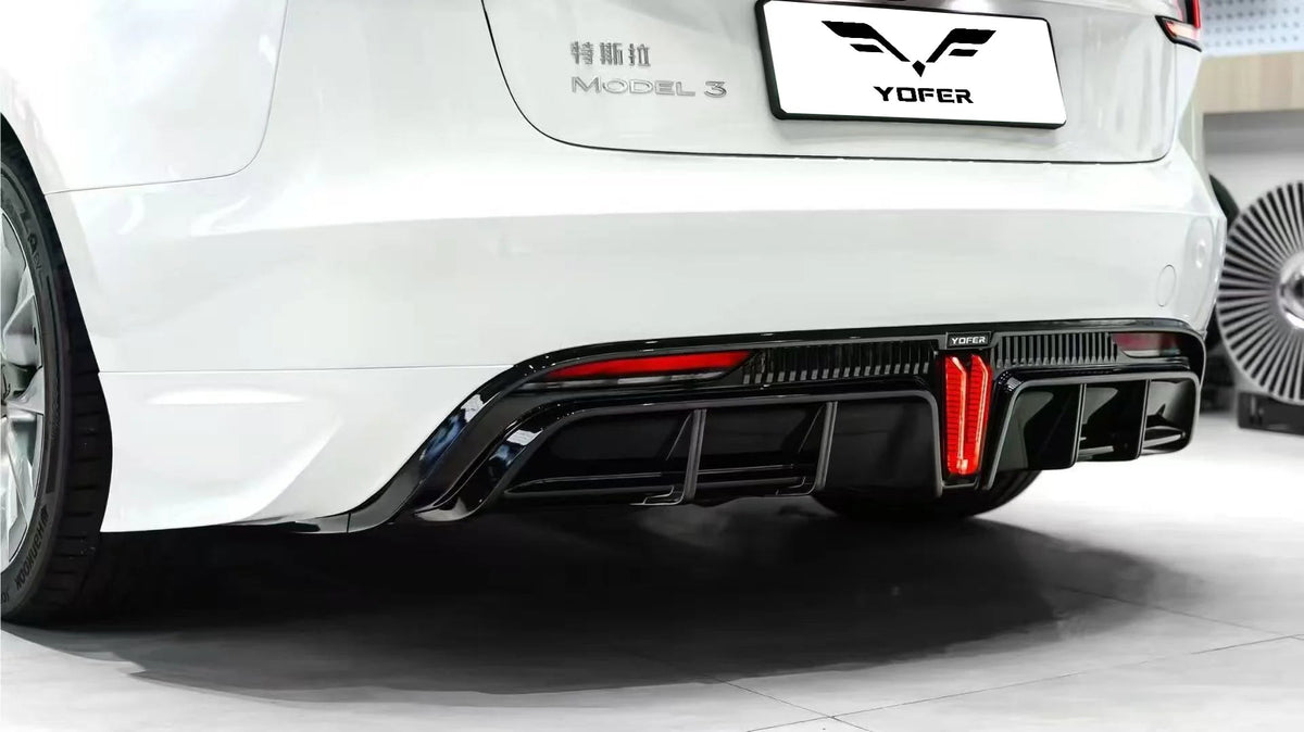 YOFER - TESLA MODEL 3 HIGHLAND 2024+ PP REAR DIFFUSER - Aero Carbon UK