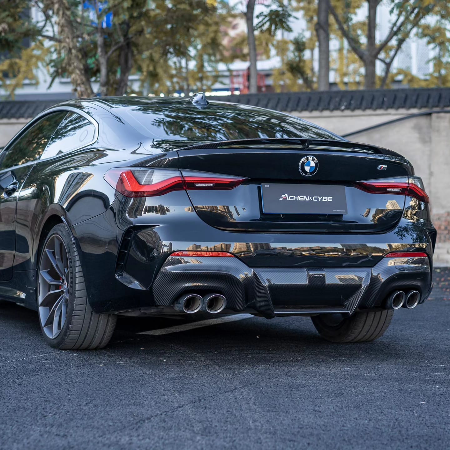 ACHEN CYBE - BMW 4 SERIES G22 / G23 DRY CARBON FIBRE REAR DIFFUSER - Aero Carbon UK