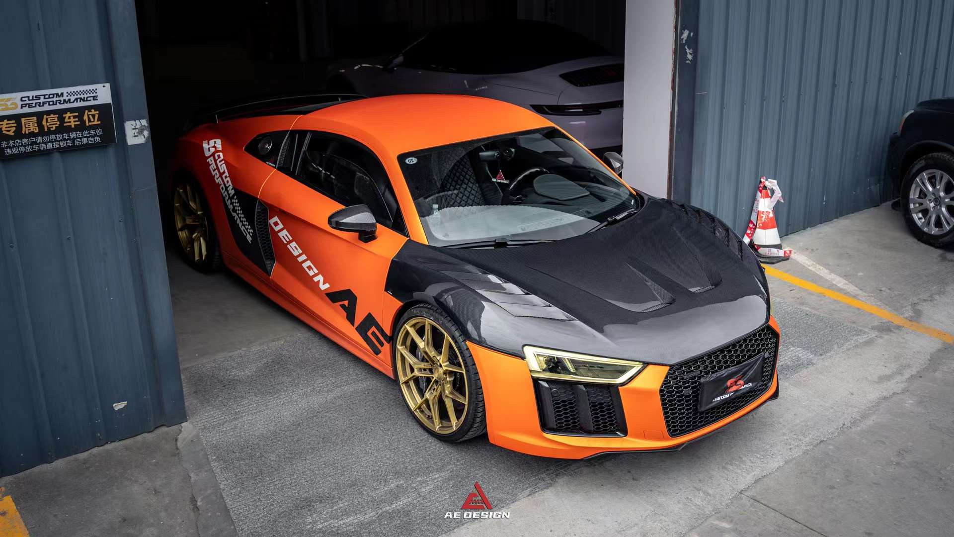 AE DESIGN - AUDI R8 DRY CARBON FIBRE FRONT BONNET HOOD - Aero Carbon UK