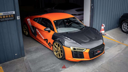 AE DESIGN - AUDI R8 DRY CARBON FIBRE FRONT BONNET HOOD - Aero Carbon UK