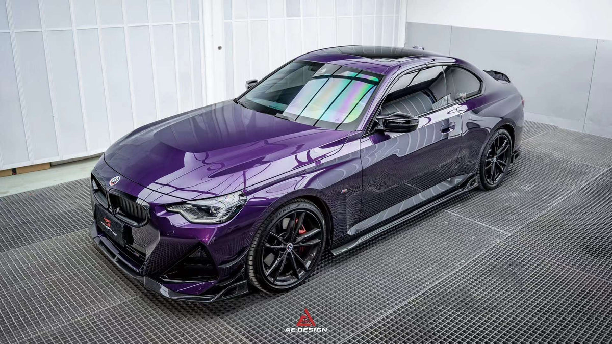 AE DESIGN - BMW 2 SERIES G42 M240I CARBON FIBRE FRONT LIP - Aero Carbon UK