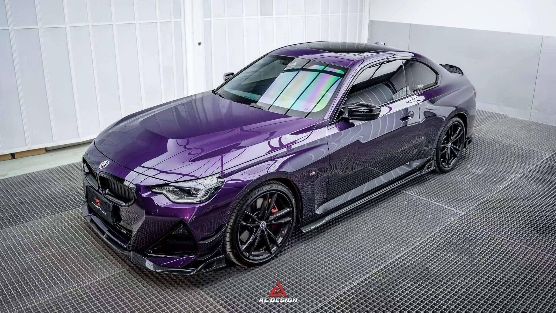 AE DESIGN - BMW 2 SERIES G42 M240I CARBON FIBRE FRONT LIP - Aero Carbon UK