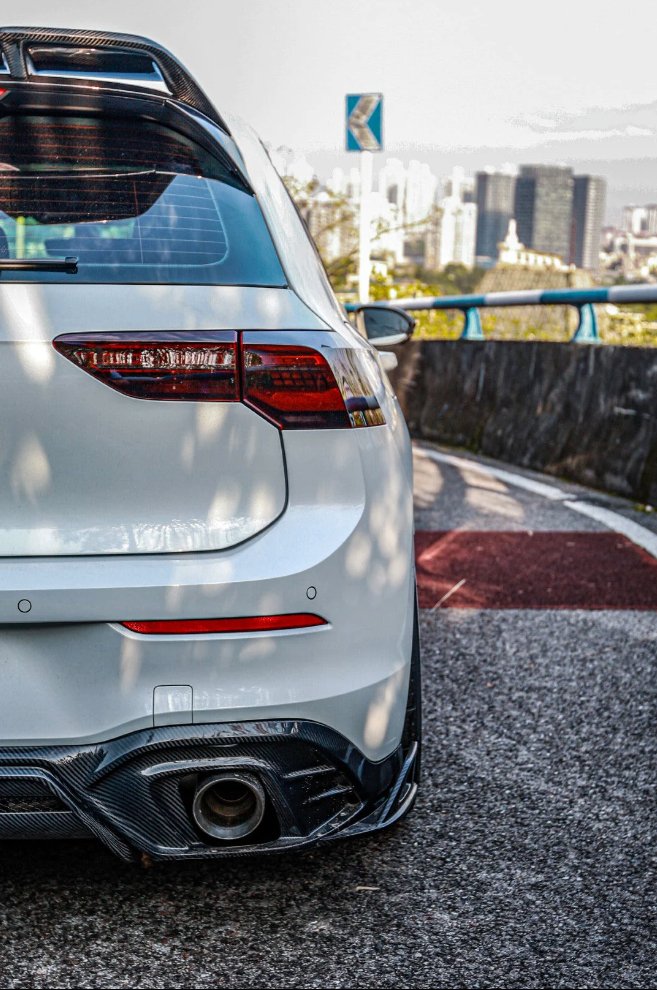 Mk8 Golf R Rear AE DESIGN - VOLKSWAGEN GOLF MK8 GTI / R LINE CARBON FIBRE REAR DIFFUSE ...