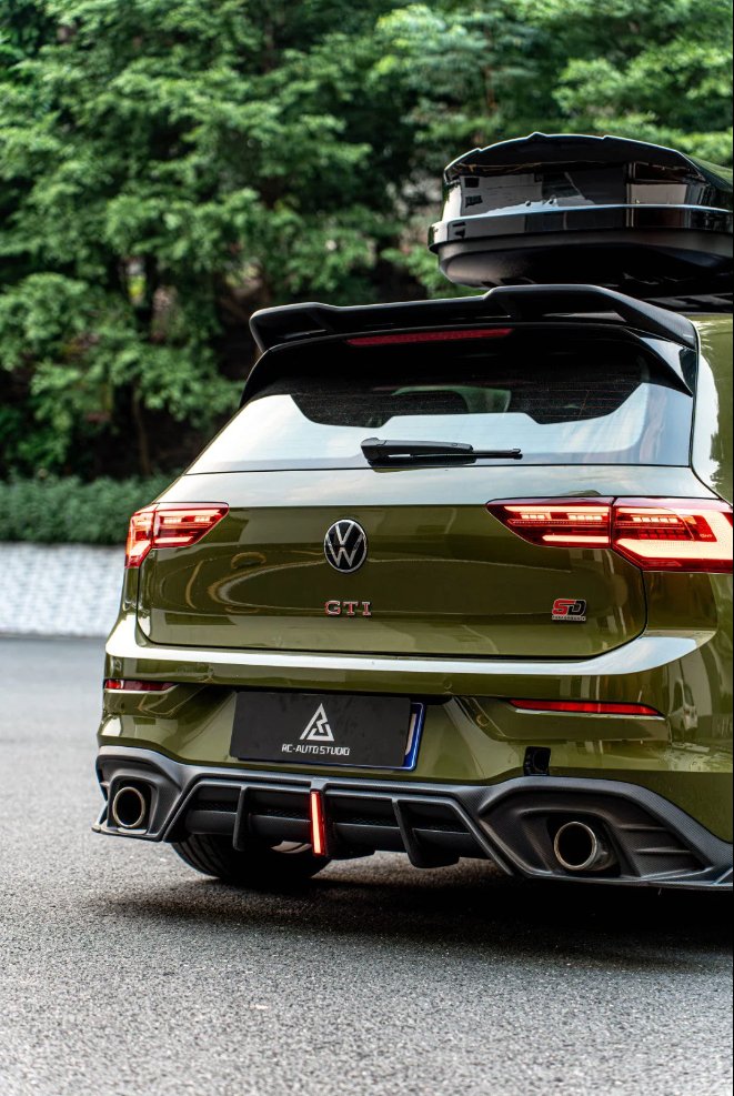 Golf R Mk8 Rear AE DESIGN - VOLKSWAGEN GOLF MK8 GTI / R LINE CARBON FIBRE REAR DIFFUSE ...