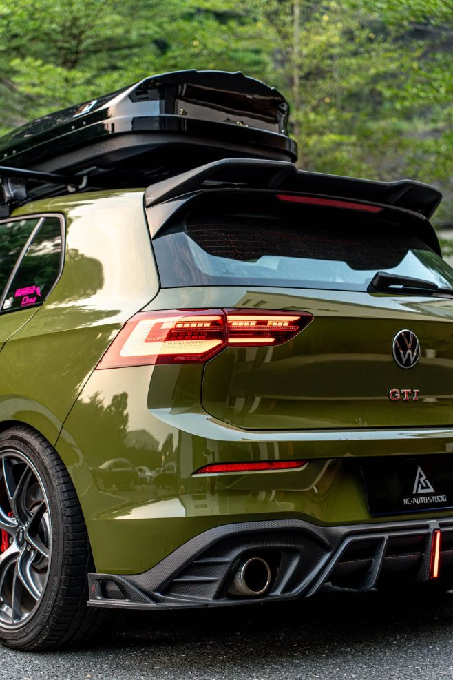 Golf R Mk8 Rear AE DESIGN - VOLKSWAGEN GOLF MK8 GTI / R LINE CARBON FIBRE REAR SPOILER ...
