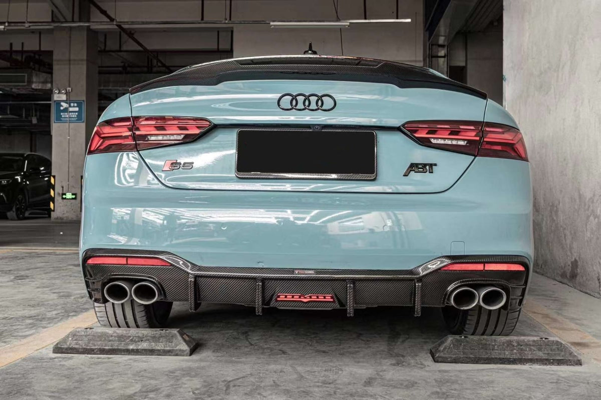 AERO CARBON - AUDI A5 / S5 B9.5 2020+ DRY CARBON REAR DIFFUSER TK STYLE AERO CARBON