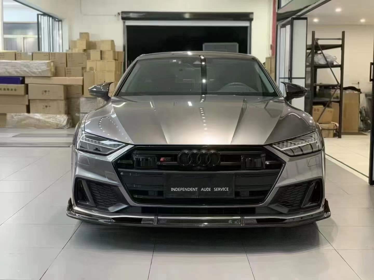 AERO CARBON - AUDI A7 / S7 C8 2018+ CARBON FIBRE FRONT LIP TK STYLE - Aero Carbon UK