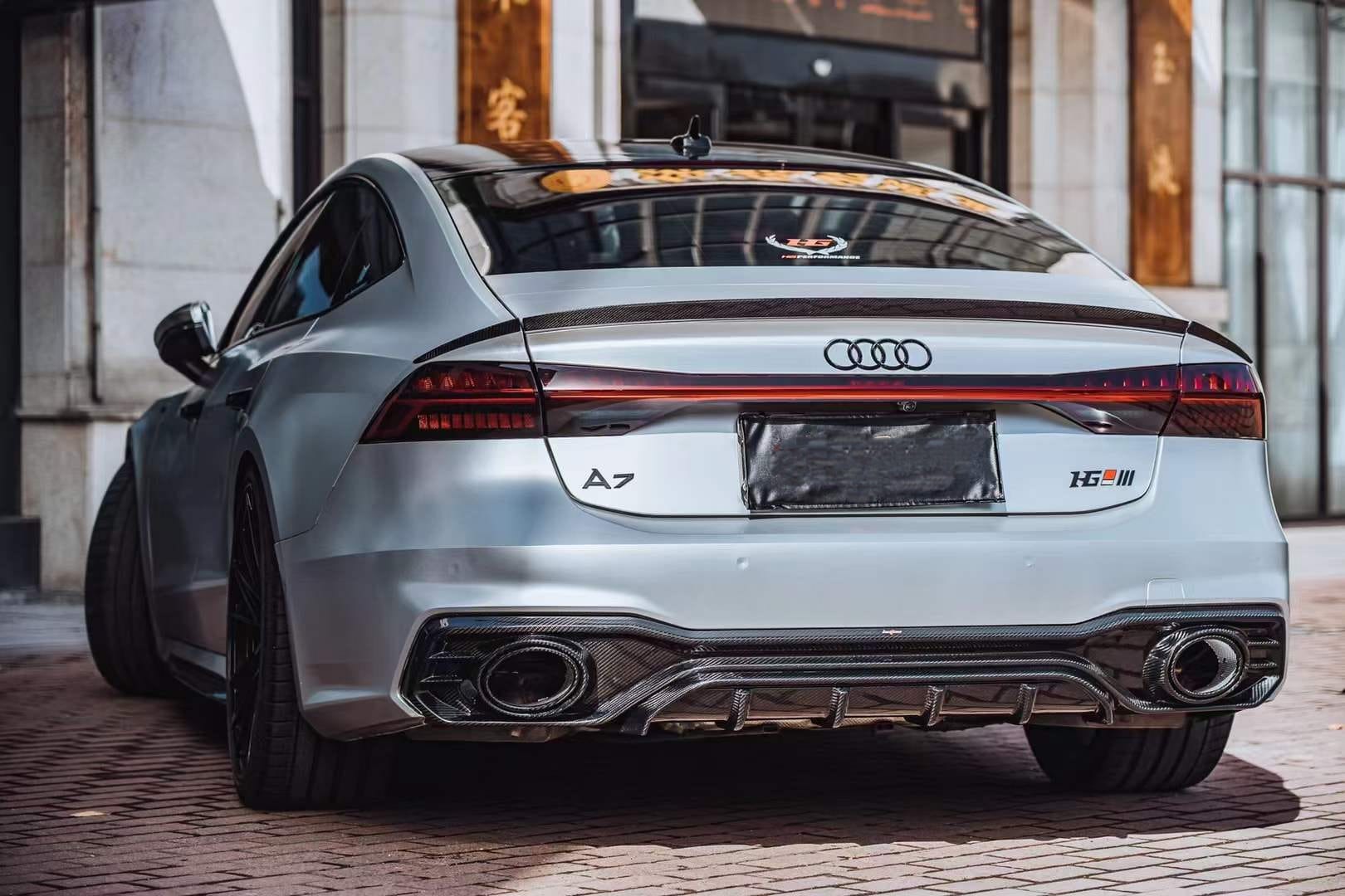 AERO CARBON - AUDI A7 / S7 C8 2018+ CARBON FIBRE REAR DIFFUSER BX STYLE - Aero Carbon UK