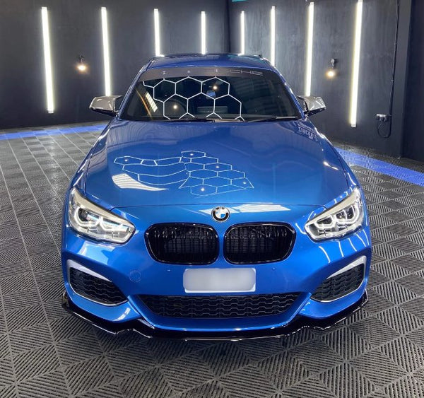 AERO CARBON - BMW 1 SERIES F20 ABS PLASTIC GLOSS BLACK FRONT LIP