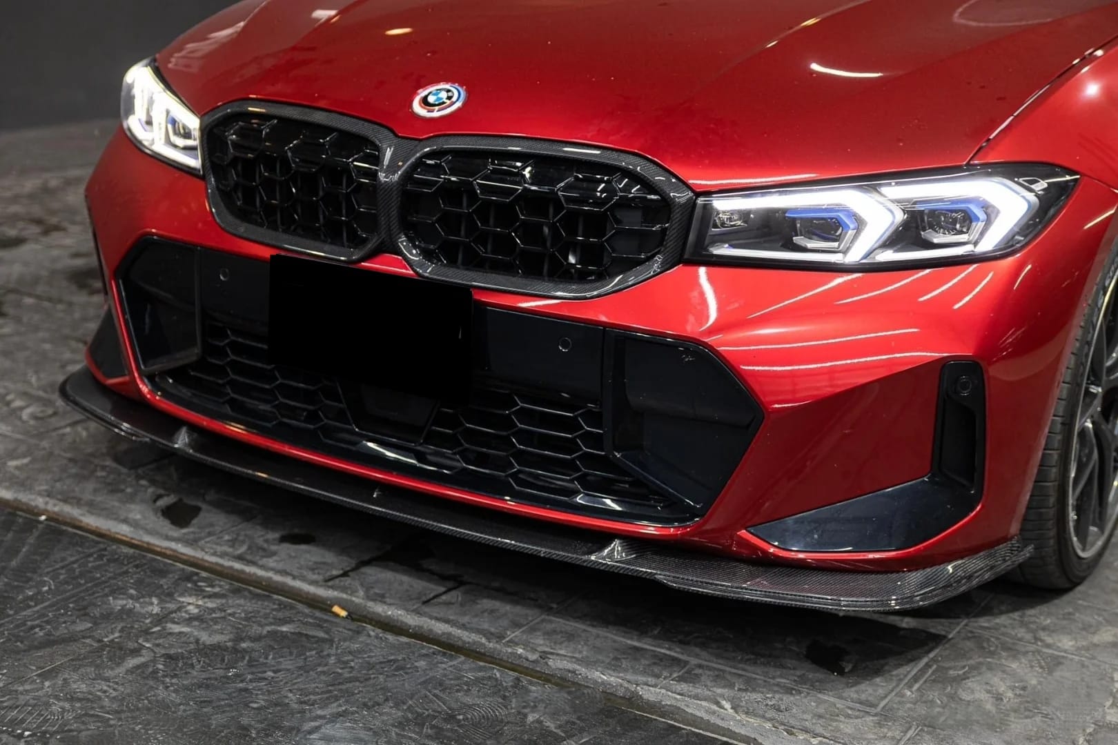 AERO CARBON - BMW 3 SERIES G20 LCI 2023+ CARBON FIBRE FRONT LIP 3D STYLE - Aero Carbon UK