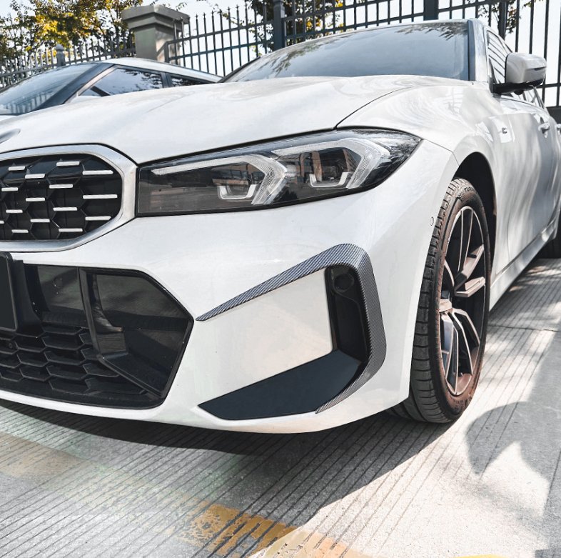AERO CARBON - BMW 3 SERIES G20 LCI 2023+ FRONT BUMPER CANARDS ABS PLASTIC - Aero Carbon UK