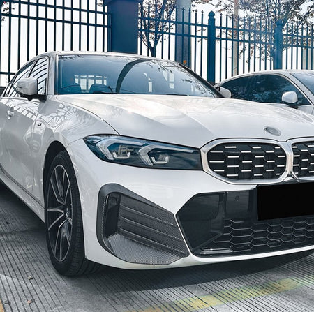 AERO CARBON - BMW 3 SERIES G20 LCI 2023+ GLOSSY BLACK FRONT BUMPER CANARDS - Aero Carbon UK
