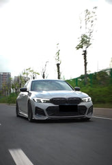 AERO CARBON - BMW 3 SERIES G20 LCI 2023+ GLOSSY BLACK FRONT LIP AK STYLE - Aero Carbon UK