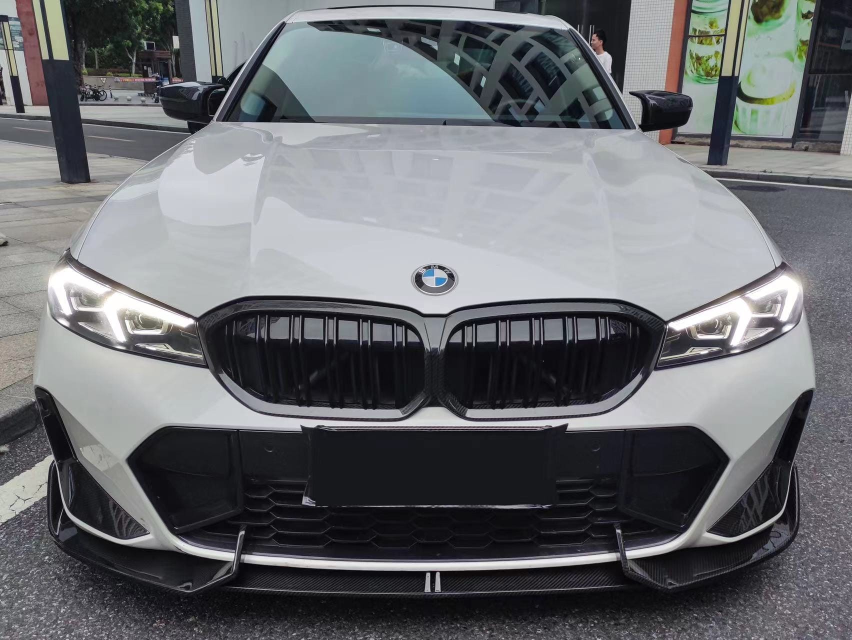 AERO CARBON - BMW 3 SERIES G20 LCI CARBON FIBRE FRONT LIP TK V2 STYLE - Aero Carbon UK