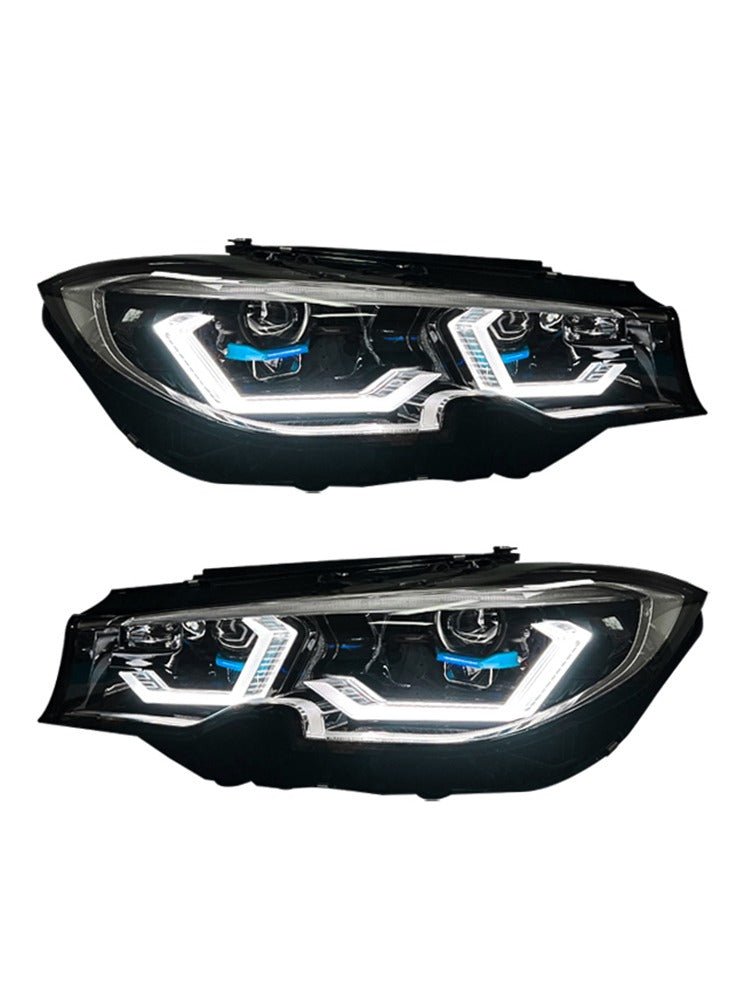 AERO CARBON - BMW 3 SERIES G20 LED FRONT HEADLIGHTS OS STYLE AERO CARBON