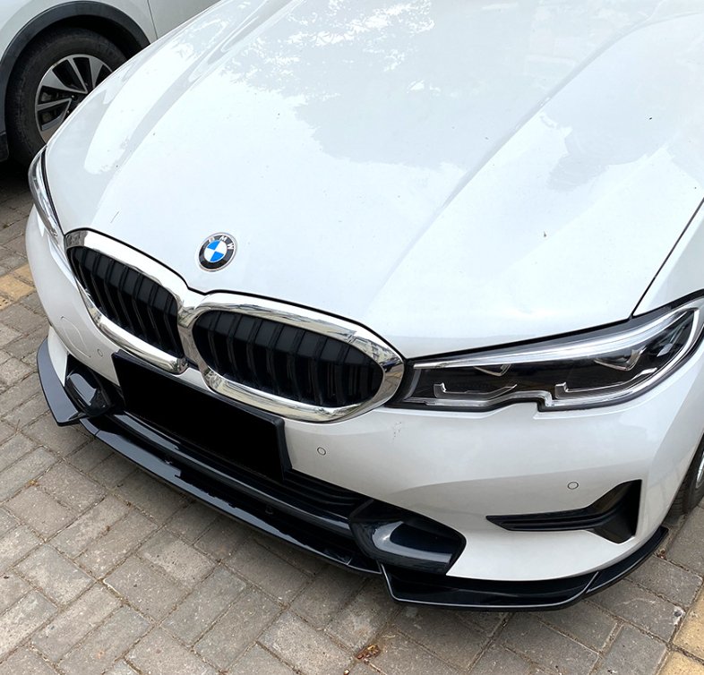 AERO CARBON - BMW 3 SERIES G20 SPORT (PRE LCI) ABS PLASTIC GLOSS BLACK FRONT LIP - Aero Carbon UK