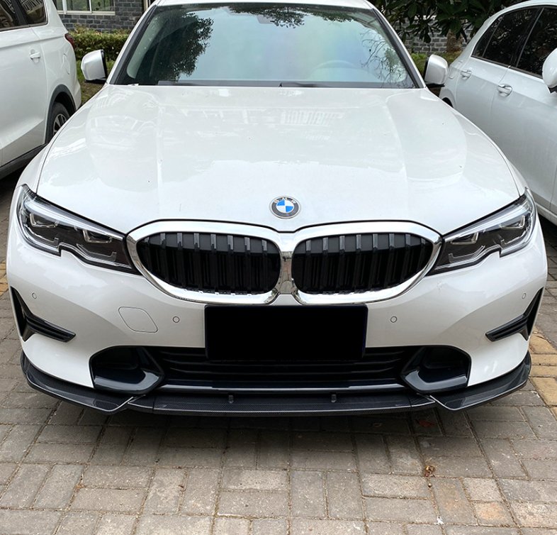 AERO CARBON - BMW 3 SERIES G20 SPORT (PRE LCI) ABS PLASTIC GLOSS BLACK FRONT LIP - Aero Carbon UK