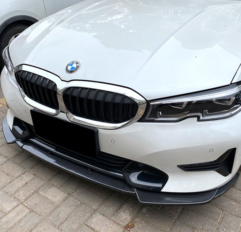 AERO CARBON - BMW 3 SERIES G20 SPORT (PRE LCI) ABS PLASTIC GLOSS BLACK FRONT LIP - Aero Carbon UK