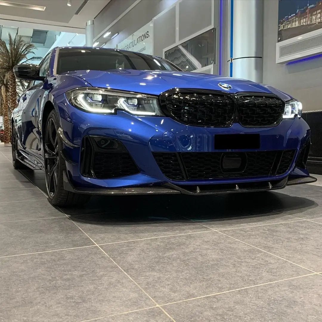 AERO CARBON - BMW 3 SERIES G20 TK STYLE CARBON FRONT LIP AERO CARBON