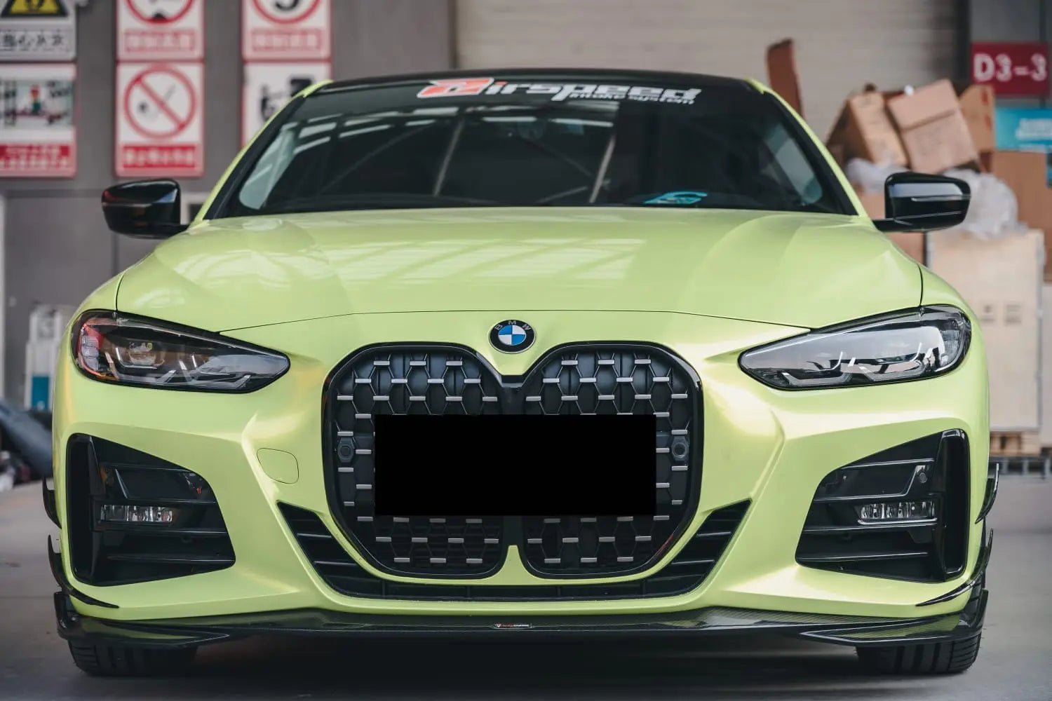 AERO CARBON - BMW 4 SERIES G22 TK STYLE CARBON FRONT LIP AERO CARBON