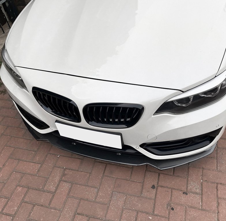 AERO CARBON - BMW F22 F23 2 SERIES ( SPORT ) ABS PLASTIC FRONT LIP SPLITTER - Aero Carbon UK