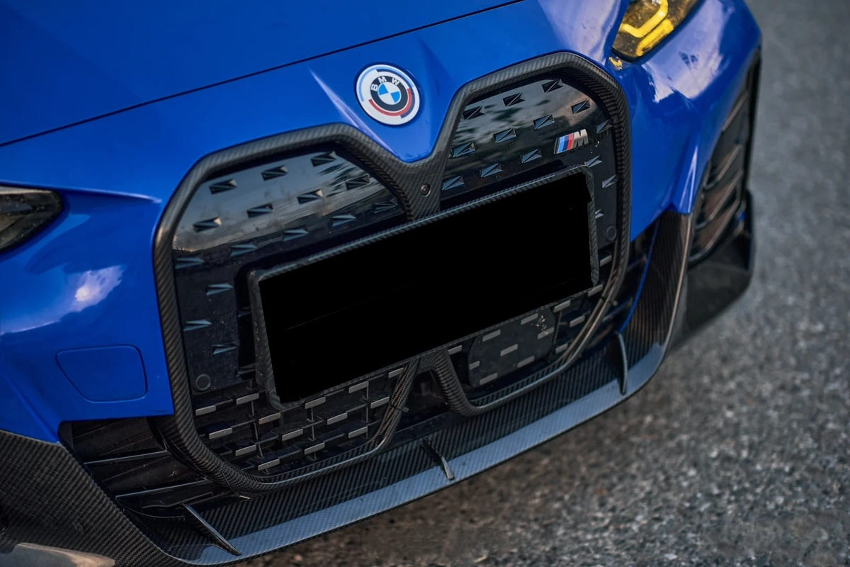 AERO CARBON - BMW i4 G26 CARBON FIBRE FRONT GRILL ADD ON - Aero Carbon UK