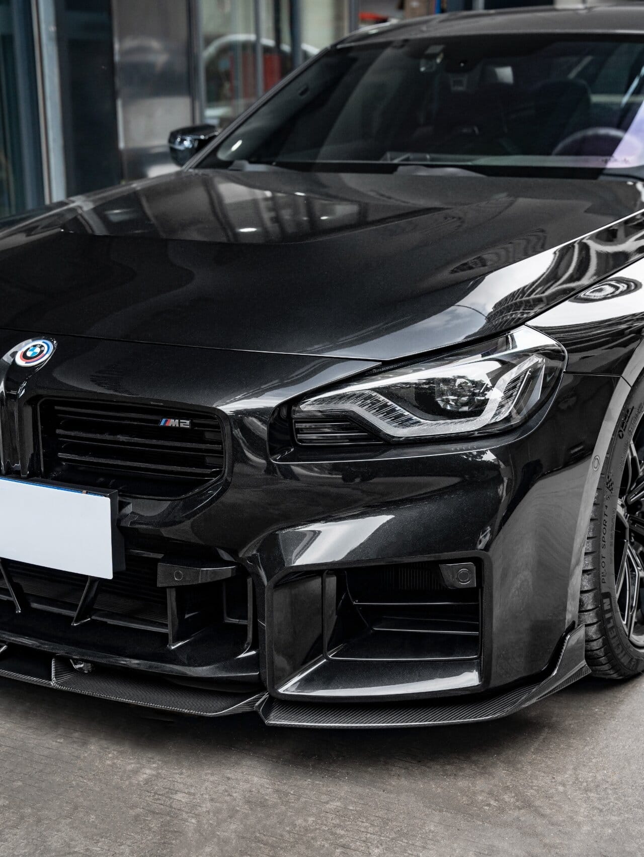 AERO CARBON - BMW M2 G87 DRY CARBON FRONT LIP IV STYLE - Aero Carbon UK