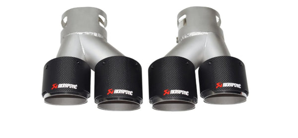 AERO CARBON - BMW M240 / M340 / M440 CARBON FIBRE AK STYLE DUAL EXHAUST TIPS