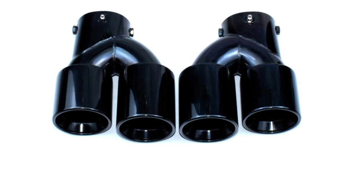 AERO CARBON - BMW M240 / M340 / M440 GLOSS BLACK DUAL EXHAUST TIPS - Aero Carbon UK