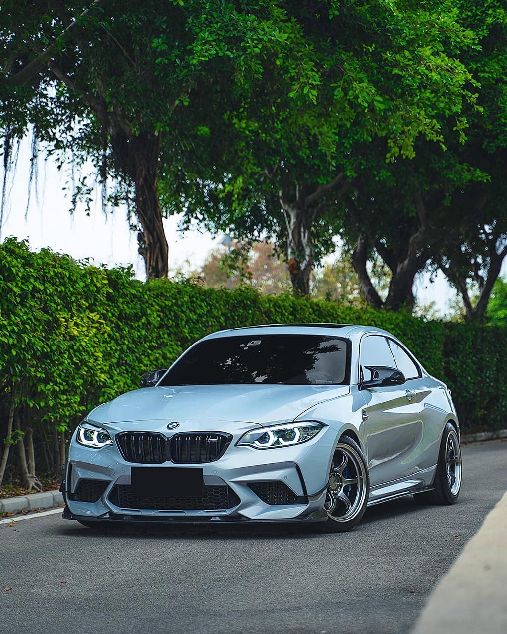 AERO CARBON - BMW M2C F87 DRY CARBON FIBRE FRONT LIP 3D STYLE - Aero Carbon UK