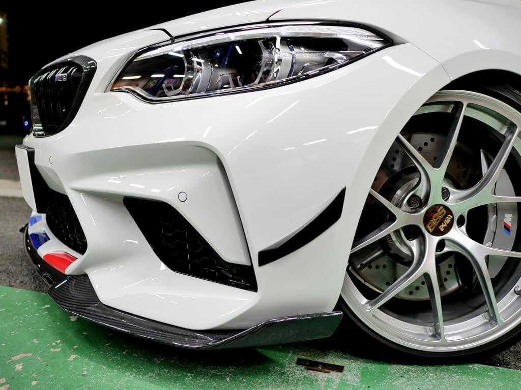 AERO CARBON - BMW M2C F87 DRY CARBON FIBRE FRONT LIP CS STYLE - Aero Carbon UK