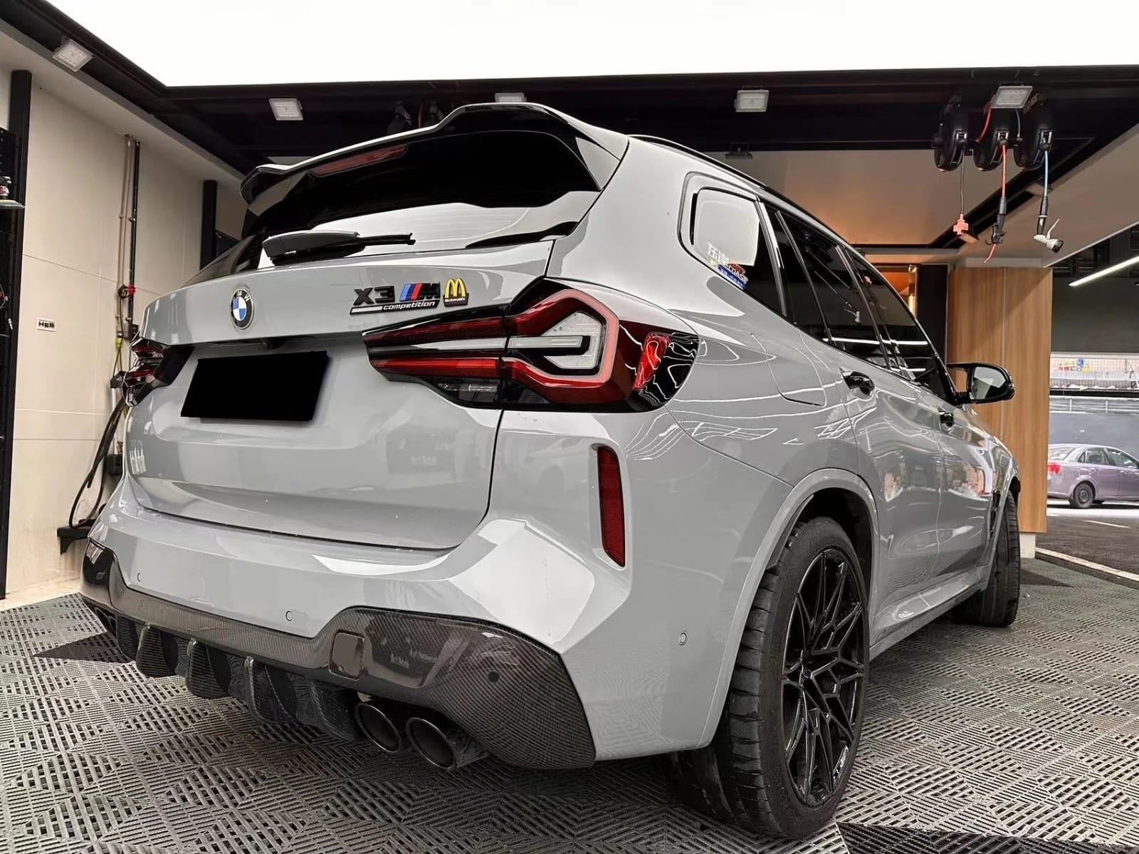 Bmw F97 Rear AERO CARBON - BMW X3M F97 LCI 2022+ CARBON REAR DIFFUSER MT STYLE ...