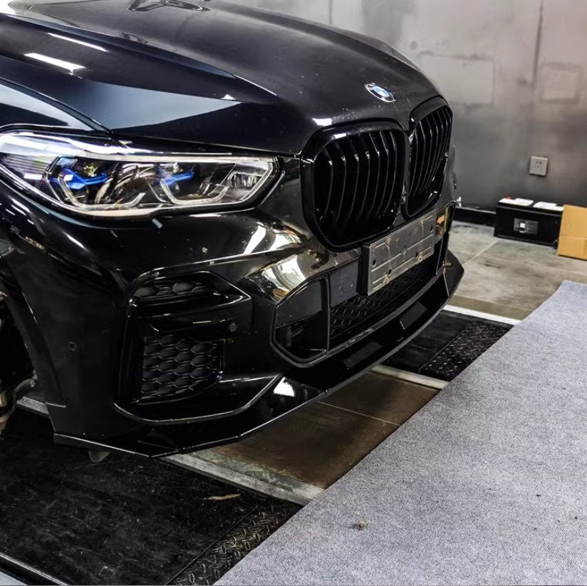 AERO CARBON - BMW X5 G05 PRE-LCI GLOSS BLACK ABS PLASTIC FRONT LIP V2 - Aero Carbon UK