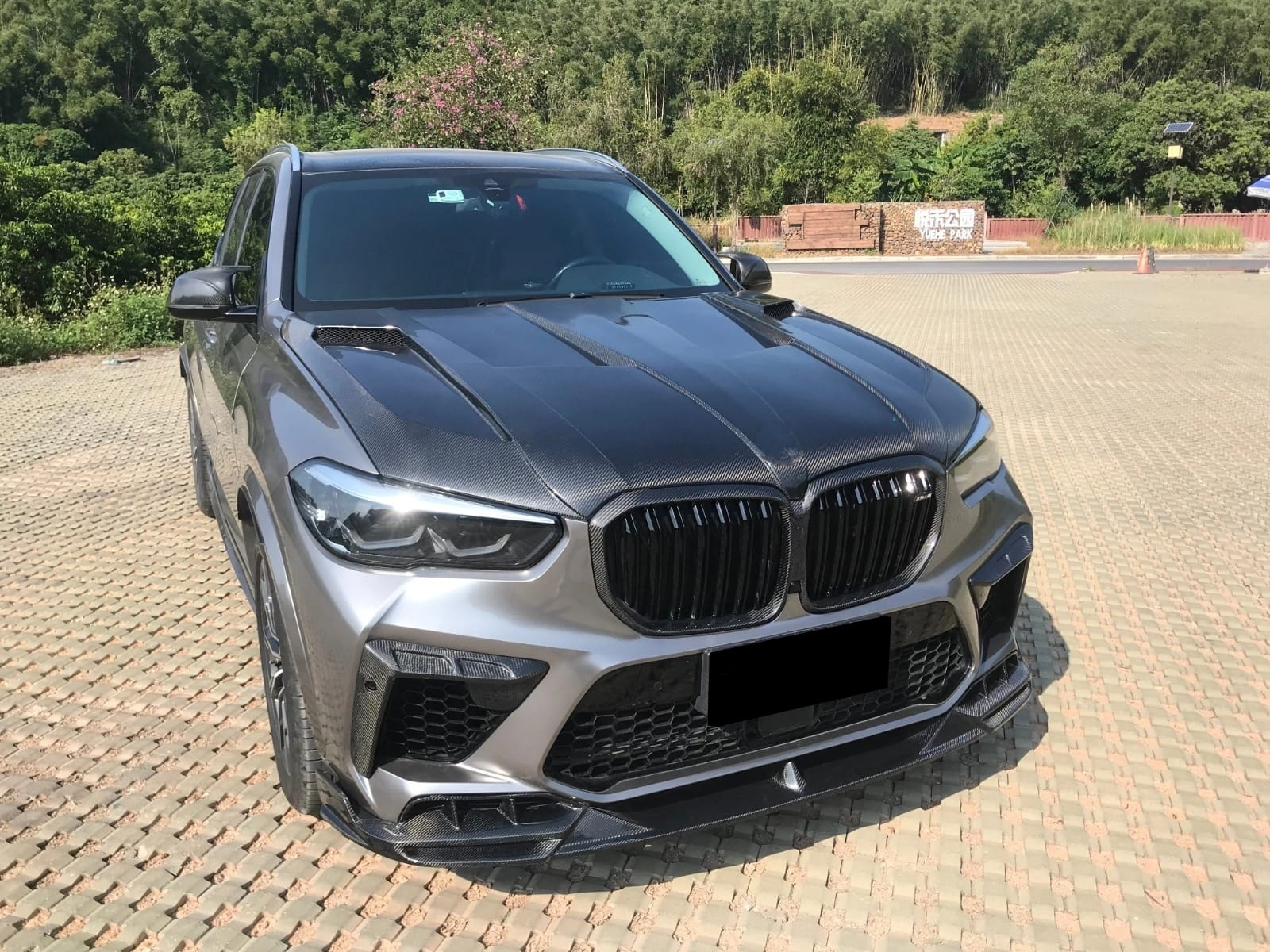 AERO CARBON - BMW X5M F95 / X6M F96 CARBON FIBRE FRONT LIP SPLITTER LD STYLE - Aero Carbon UK