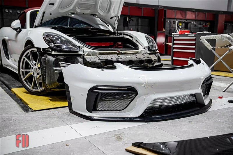 AERO CARBON - PORSCHE 718 CAYMAN TO GT4 CONVERSION FRONT BUMPER - Aero Carbon UK