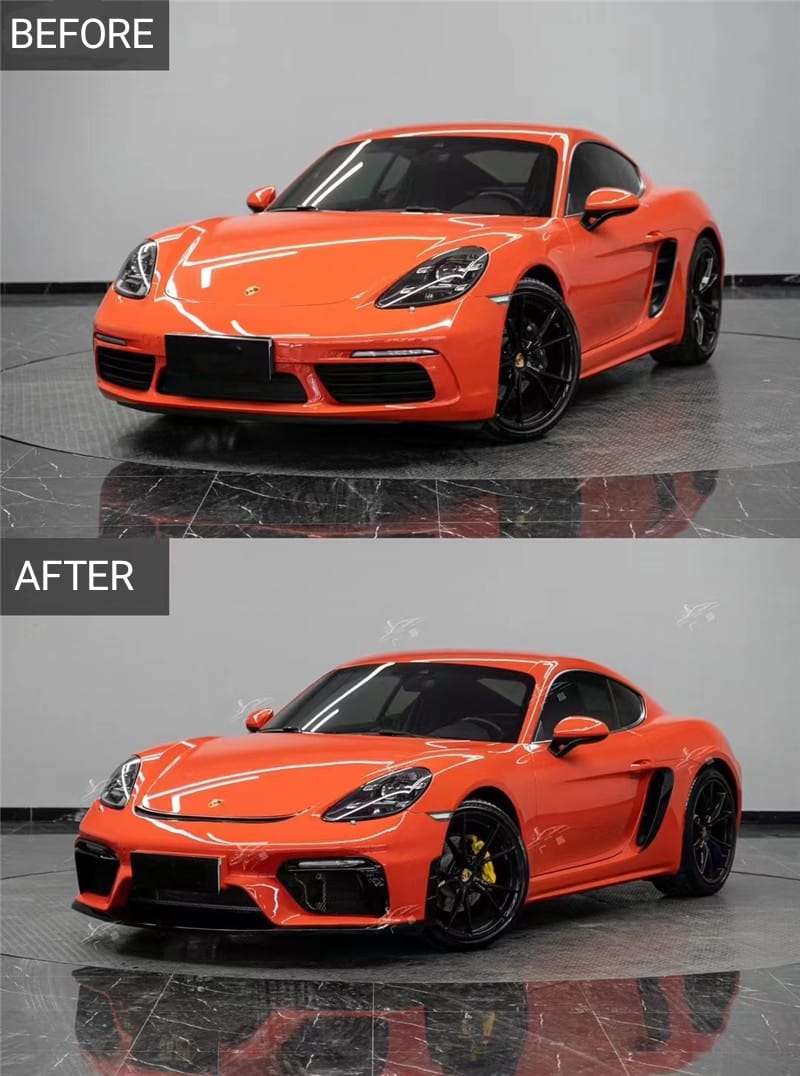 AERO CARBON - PORSCHE 718 CAYMAN TO GT4 CONVERSION FRONT BUMPER - Aero Carbon UK