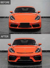 AERO CARBON - PORSCHE 718 CAYMAN TO GT4 CONVERSION FRONT BUMPER - Aero Carbon UK