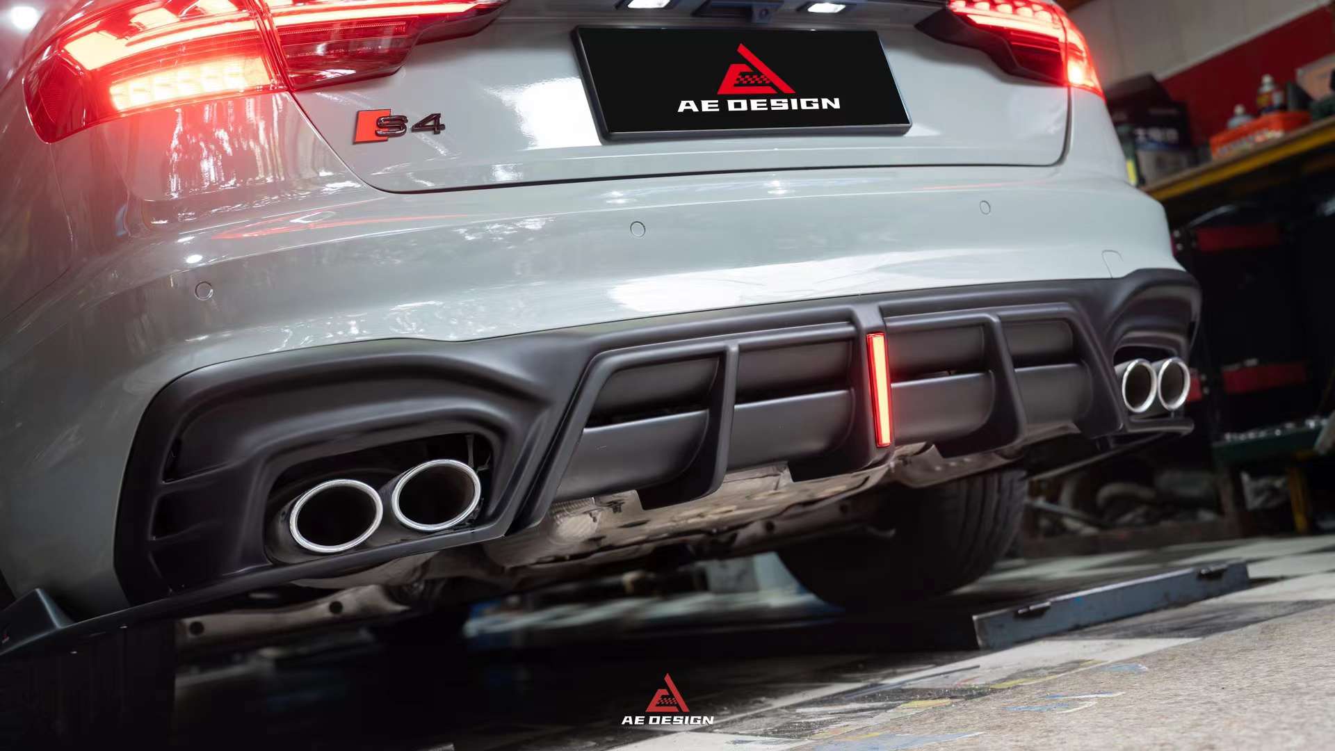 AERO DESIGN - AUDI A4 / S4 B9.5 2021+ ABS PLASTIC REAR DIFFUSER - Aero Carbon UK