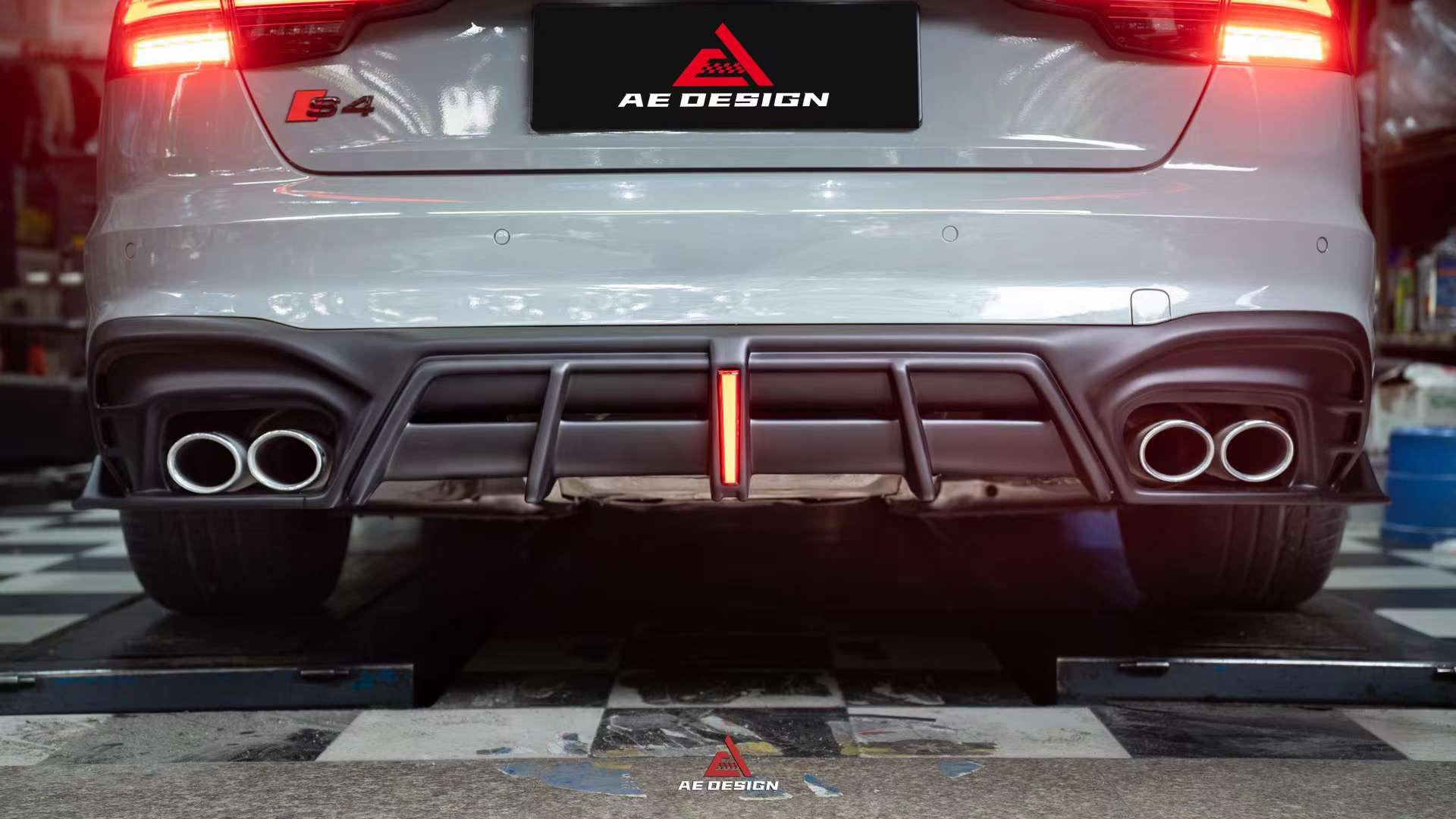 AERO DESIGN - AUDI A4 / S4 B9.5 2021+ ABS PLASTIC REAR DIFFUSER - Aero Carbon UK