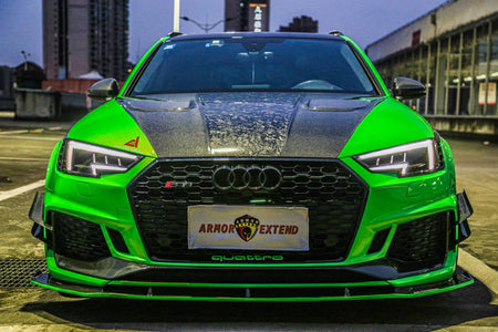 AERO DESIGN - AUDI RS4 B9 CARBON FIBRE FRONT LIP - Aero Carbon UK