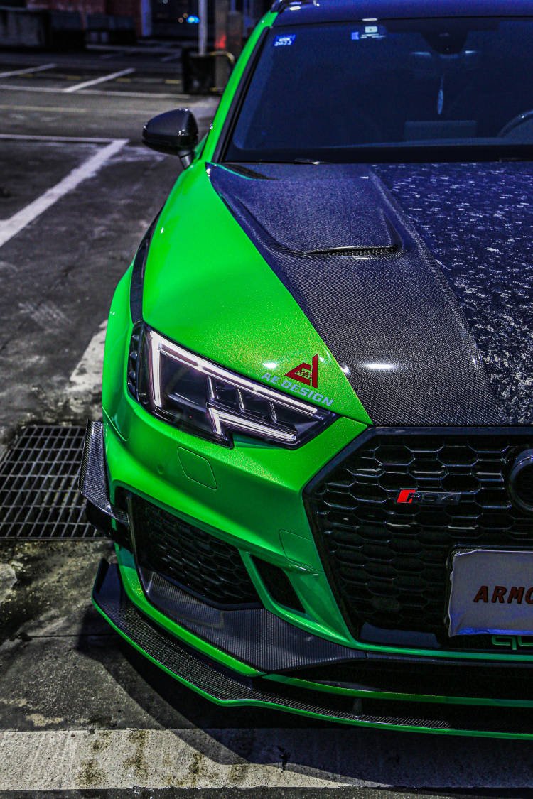 AERO DESIGN - AUDI RS4 B9 CARBON FIBRE FRONT LIP - Aero Carbon UK