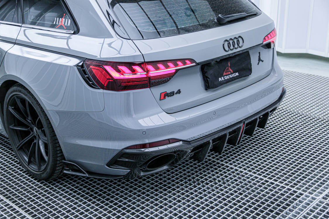 AERO DESIGN - AUDI RS4 B9.5 2021+ CARBON FIBRE REAR DIFFUSER AERO CARBON