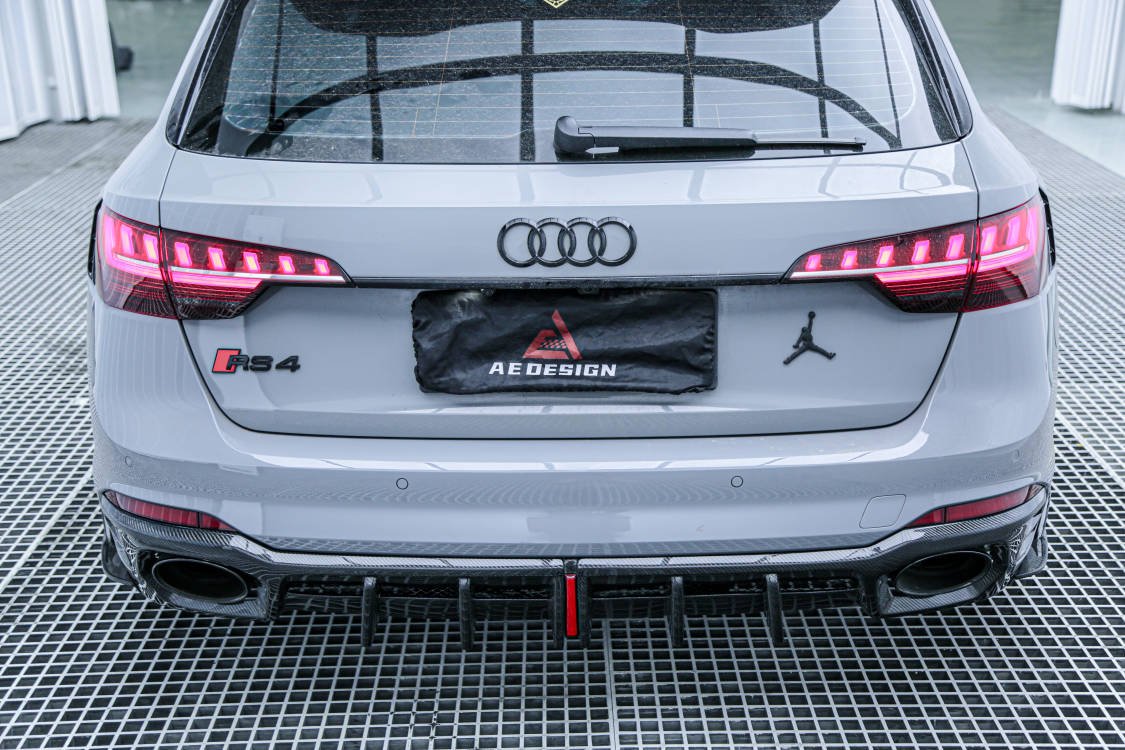 AERO DESIGN - AUDI RS4 B9.5 2021+ CARBON FIBRE REAR DIFFUSER AERO CARBON