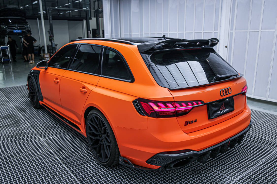 Rs4 Rear Spoiler AE DESIGN - AUDI RS4 B9.5 2021+ CARBON FIBRE TOP SPOILER – Aero Carbon UK
