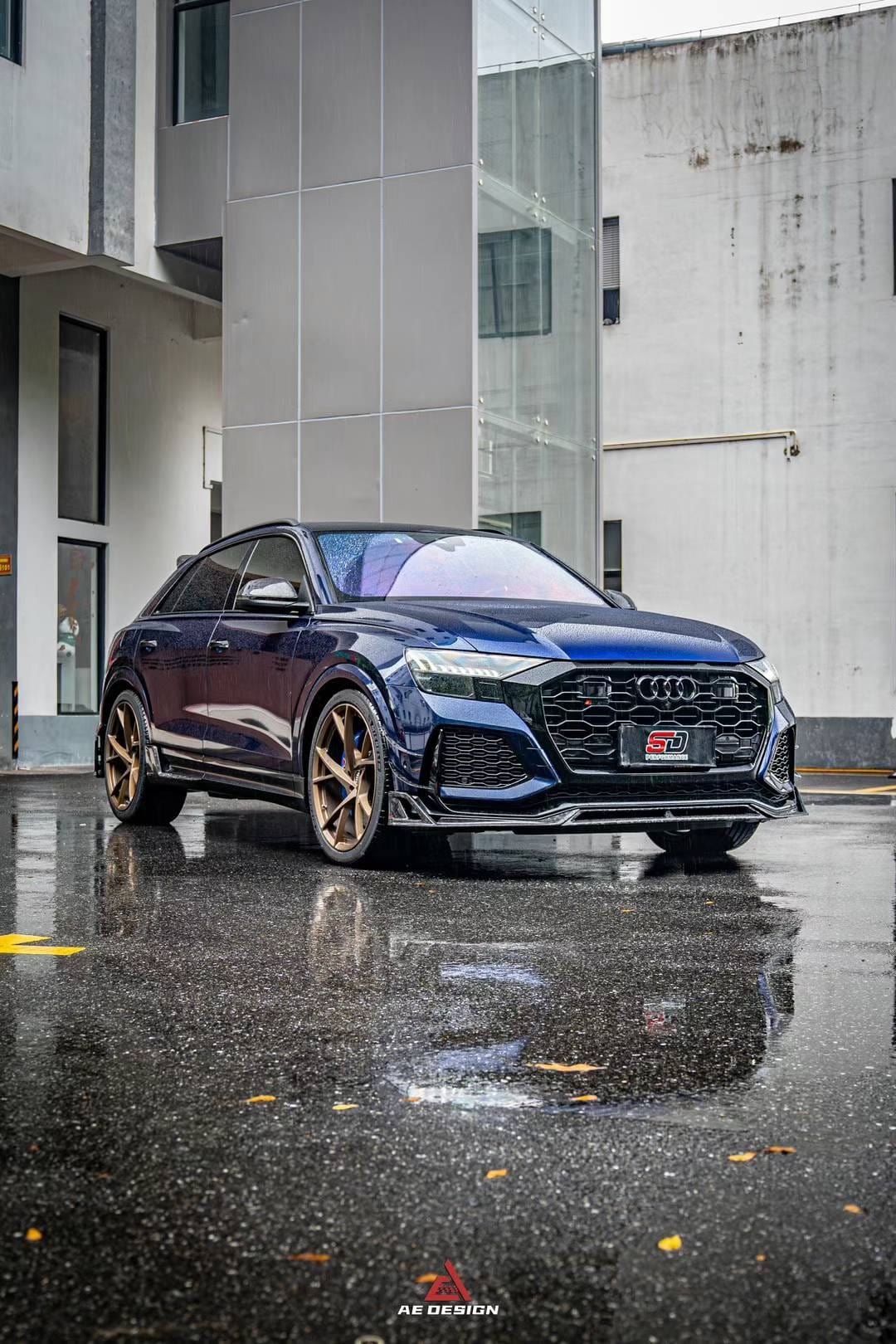 AERO DESIGN - AUDI RSQ8 2020+ DRY CARBON FIBRE FRONT LIP - Aero Carbon UK