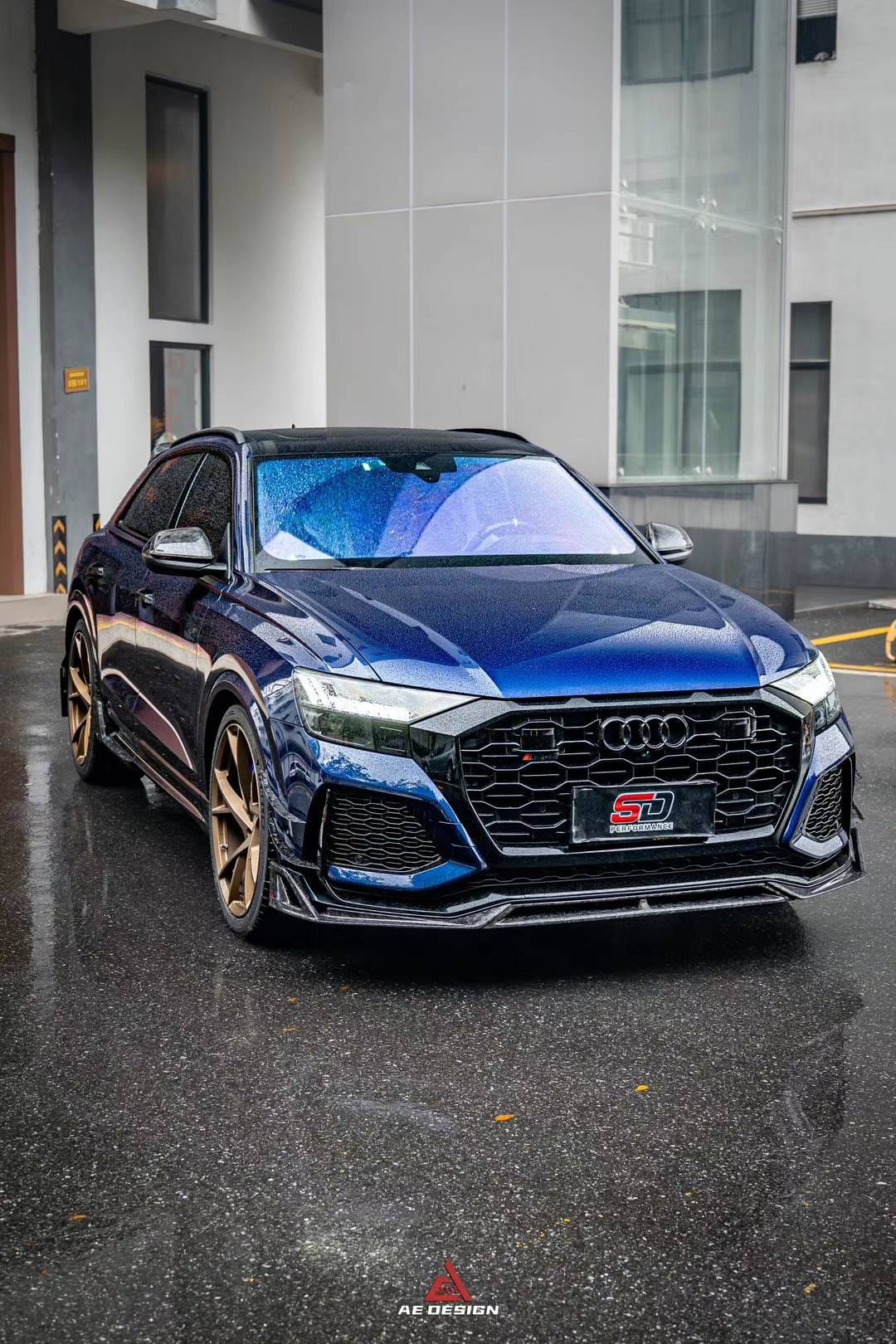 AERO DESIGN - AUDI RSQ8 2020+ DRY CARBON FIBRE FRONT LIP - Aero Carbon UK