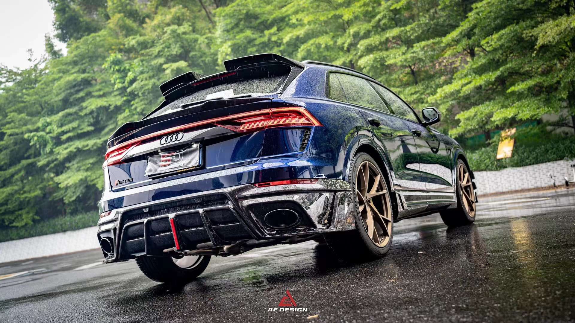 AERO DESIGN - AUDI RSQ8 2020+ DRY CARBON FIBRE TOP ROOF SPOILER - Aero Carbon UK